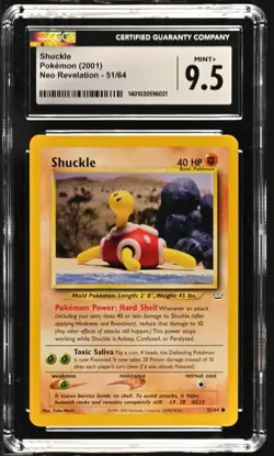 Shuckle Neo Revelation 51/64 English Pokemon CGC 9.5 Mint+ - Image 1