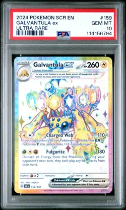 2024 POKEMON SCR EN-STELLAR CROWN ULTRA RARE #159 GALVANTULA EX PSA 10 - Image 1