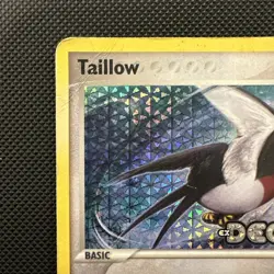 VINTAGE POKEMON 2005 TAILLOW 80/107 Ex DEOXYS - REVERSE HOLO -STAMPED - DAMAGED - Image 3