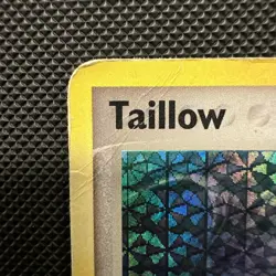 VINTAGE POKEMON 2005 TAILLOW 80/107 Ex DEOXYS - REVERSE HOLO -STAMPED - DAMAGED - Image 4