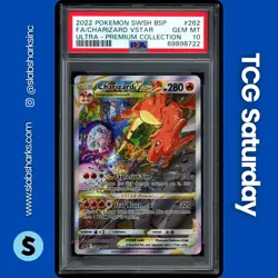 2019 POKEMON SWORD & SHIELD BLACK STAR PROMOS #SWSH262 CHARIZARD VSTAR PSA 10 - Image 1