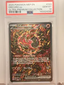 2025 POKEMON MEP EN-ME BLACK STAR PROMO #024 ORICORIO EX PSA 10 - Image 1