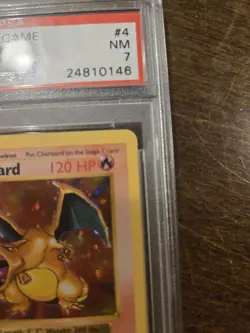 Charizard 1999 Base Set 1st Edition Shadowless Holo Pokemon Card PSA 7 NM - Image 5