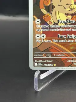 Pokemon TCG Team Rockets Meowth Card 203/182 Destined Rivals NM Full Art - Image 4