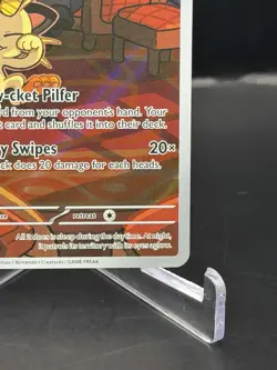 Pokemon TCG Team Rockets Meowth Card 203/182 Destined Rivals NM Full Art - Image 5