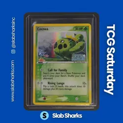 2006 POKEMON EX CRYSTAL GUARDIANS #47/100 CACNEA REVERSE HOLO STAMPED - Image 1