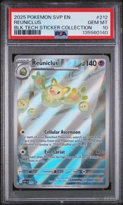 Pokemon Black Bolt - Reuniclus #212 Black Star Promo - PSA 10 - Image 1