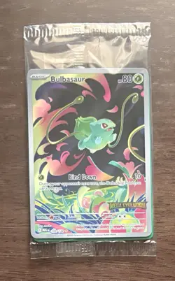 Pokemon Mega Evolution Bulbasaur Illustration Rare Stamped Sealed - Image 1