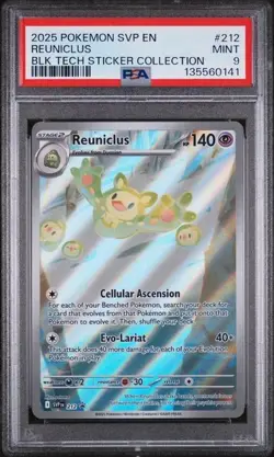 Pokemon Black Bolt - Reuniclus #212 Black Star Promo - PSA 9 - Image 1