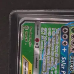 2019 POKEMON SUN & MOON COSMIC ECLIPSE #210/236 VENUSAUR SNIVY TAG TEAM FULL ART - Image 3