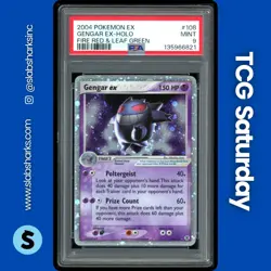 2004 POKEMON EX FIRERED & LEAFGREEN #108/112 GENGAR EX HOLO PSA 9 - Image 1