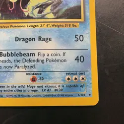 Pokemon Vintage Holo Gyarados 6/102 Base Set Wizards Of The Coast 1999 - Image 4