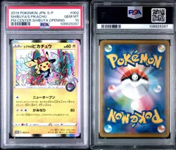 Pokemon Shibuya's Pikachu PM Center Opening Japanese Holo Promo 002/S-P PSA 10 - Image 3