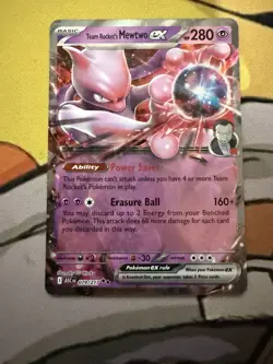 Pokemon TCG Ascended Heroes Team Rockets Mewtwo Ex 079/217 - Image 1