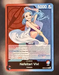 One Piece TCG Nefeltari Vivi EB03-001 Normal Leader Non Foil - Image 1