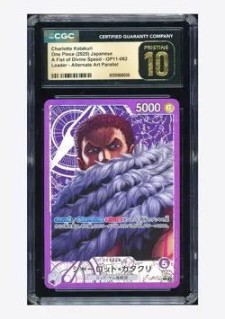 One Piece CGC 10 PRISTINE Charlotte Katakuri L Alt Art 2025 OP11-062 OP11 JPN - Image 1