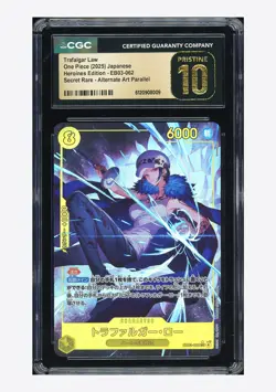 One Piece CGC 10 PRISTINE Trafalgar Law SEC Alt Art 2025 EB03-062 EB03 Japanese - Image 1