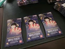 Lot of (3) - One Piece Romance Dawn English OP-01 Sleeved Blisters Booster Packs 811039038229 - Image 1
