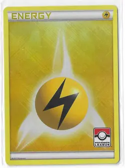 Lightning Energy League Stamped Promo 2011 Crosshatch Pokemon TCG Card NM - Image 1