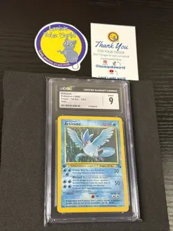 CGC 9 - MINT Articuno 1999 Fossil 1st Edition 2/62 Holo Pokemon Card - Image 2