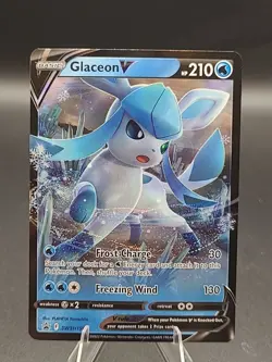 Pokemon TCG Glaceon v SWSH196 Black Star Promo Card Holo Sword & Shield - Image 1