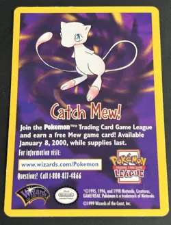 Pokemon League Promo Card Lot Catch Mew! WOTC 1999 - Image 1