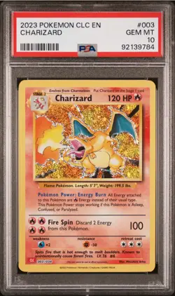 Pokemon Charizard Trading Card Game Classic 003/034 PSA 10 Holo Classic English - Image 1