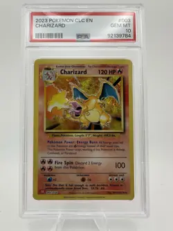 Pokemon Charizard Trading Card Game Classic 003/034 PSA 10 Holo Classic English - Image 2