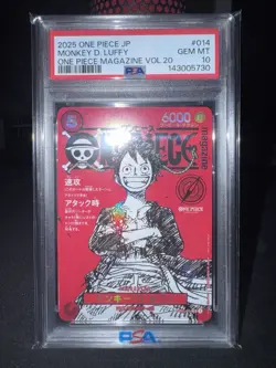 One Piece Magazine Vol.20 Promo Monkey D Luffy ST21-014 Japanese card jp PSA10 - Image 1
