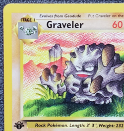 1st Edition Graveler - Fossil- #37/62 - Vintage Pokemon Card 1999 WOTC - Image 2