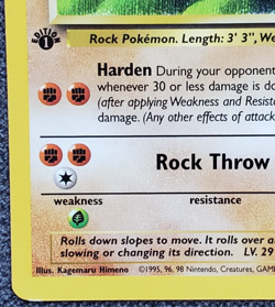1st Edition Graveler - Fossil- #37/62 - Vintage Pokemon Card 1999 WOTC - Image 5