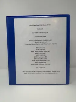 WWE Raw Deal BASH Card Lot 296 Cards Binder Multiple Duplicates Comic Images - Image 1