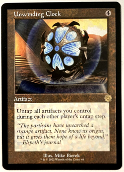 MTG Unwinding Clock The Brothers' War Retro Artifacts 61 NM Rare - Image 1