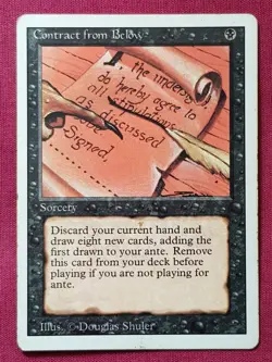 Magic The Gathering REVISED CONTRACT FROM BELOW black card MTG - Image 1