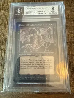 2 day sale price!!! Mtg Chains of Mephistopheles NM-MT Legends Beckett Grade 8 - Image 1