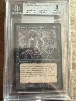 2 day sale price!!! Mtg Chains of Mephistopheles NM-MT Legends Beckett Grade 8 - Image 2