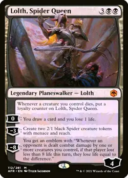 X 1 Lolth, Spider Queen NM-M AFR 112 MTG Magic The Gathering - Image 1