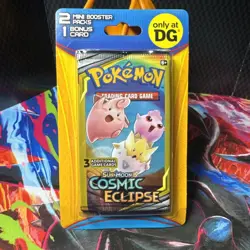 Sun & Moon: Cosmic Eclipse - 2 Mini Booster Packs +Bonus Card- Pokemon TCG 2019 - Image 1