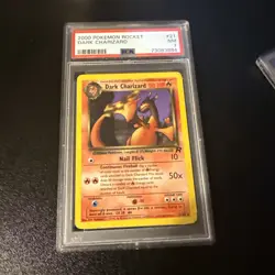 DARK CHARIZARD #21- 2000 TEAM ROCKET SET , PSA 7, POKEMON TCG - Image 1