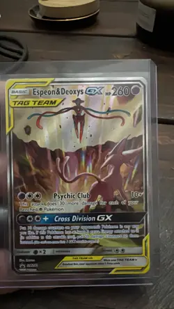 Pokemon Espeon & Deoxys GX SM240 Tag Team Black Star Promo - Image 1