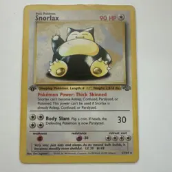 Wizards Pokemon TCG Snorlax Jungle No.27 HP90 1st Edition 1999 Vintage Card - Image 1
