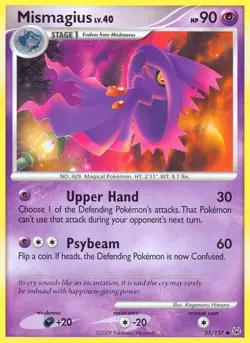 Mismagius - 55/127 - Uncommon - Reverse Holo LP TCG Pokemon - Image 1