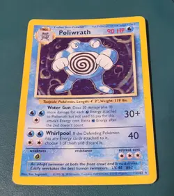 1999 Pokemon Base Set Poliwrath #13/102 Holo LP - Image 1