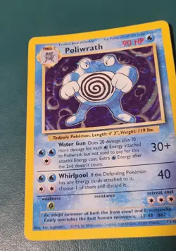 1999 Pokemon Base Set Poliwrath #13/102 Holo LP - Image 5