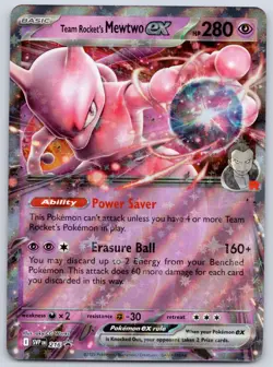 Team Rocket's Mewtwo ex SVP 216 (NM) Scarlet & Violet Black Star Promo Pokemon - Image 1