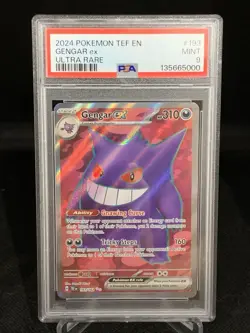 Pokemon PSA 9 - 2024 Gengar ex 193/162 SV05: Temporal Forces Holo - Image 1