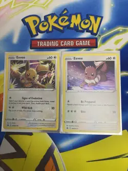 Pokemon Eevee SWSH127 And SWSH118 Black Star Promo Holo - Image 1
