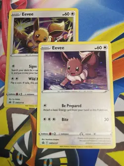 Pokemon Eevee SWSH127 And SWSH118 Black Star Promo Holo - Image 2