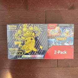 Pokemon Surging Sparks ETB + Booster Bundle 2-Pack Costco SEALED - Fast Shipping - Image 1