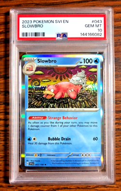 Slowbro Holo Rare #043 - PSA GEM MT 10 - 2023 Scarlet & Violet - Pokemon TCG - Image 1